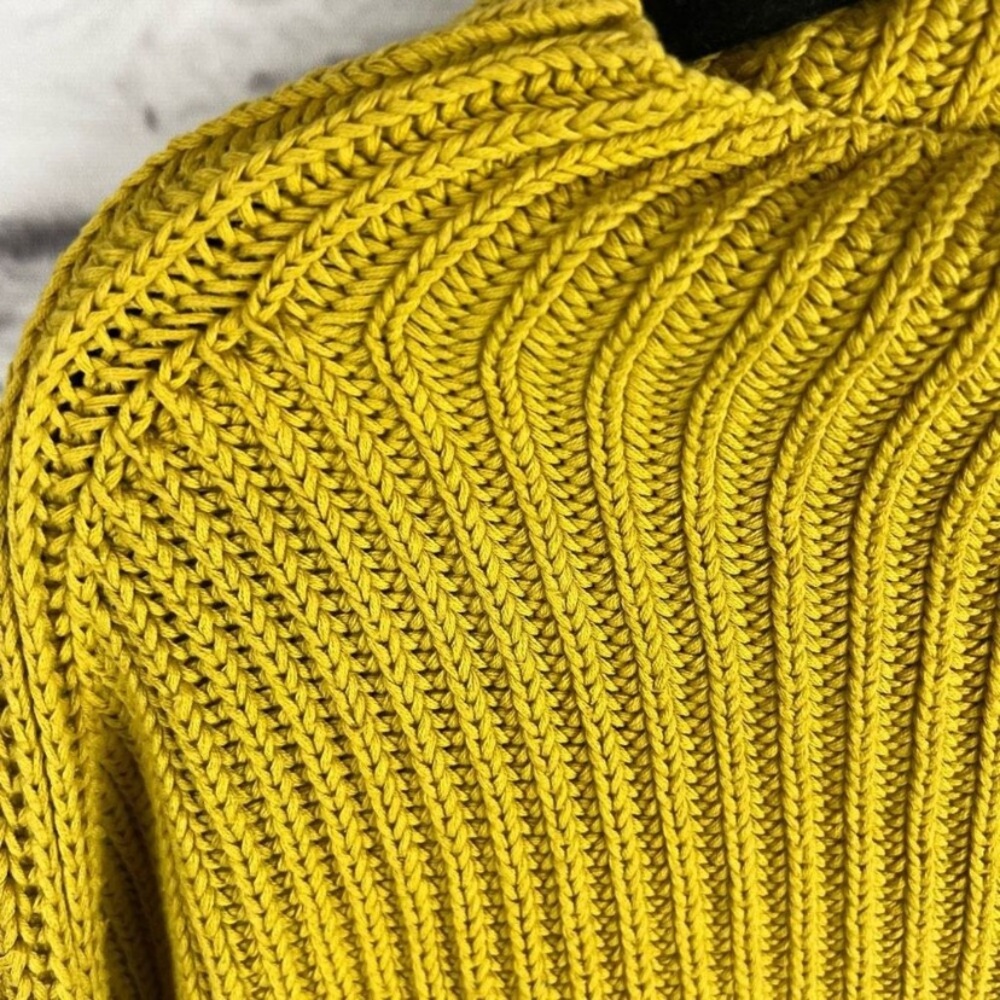 Free People Mustard Yellow Ribbed Crewneck Sweater - Picture 4 of 9